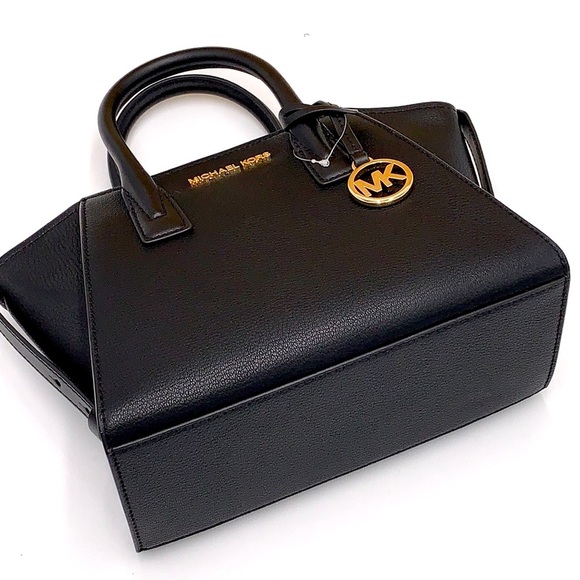 Michael Kors Avril Small Leather Top-Zip Satchel Black color - Picture 4 of 15